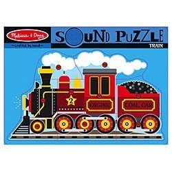 MELISSA & DOUG TRAIN SOUND WOODEN PUZZLE