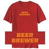 T-Shirt Red  Word Beer Brewer  Occupations