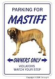 MASTIFF ~Novelty Sign~ dog pet parking gift working