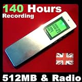 Review Ultradisk 512 fm / Digital Voice Recorder Dictaphone 512mb USB Memory + FM Radio 140 Hours Recording Ultradisk