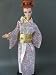 Barbie Doll Clothes : Japanese Silk Kimono with Amazing Print Fit Barbie Dolls