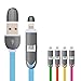 Generic 2 in 1 USB Charging Cable DATA SYNC Cable for ISO and Android : 3.3 Feet / 8 colors (Green)