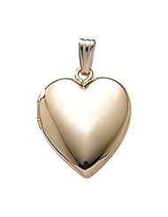 GOLD FILLED Small Heart Locket with Chain 2/3 inch x 2/3 inch