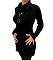 Blue Banana Black Roll Neck Tunic Jumper