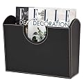 Oliver Faux-Leather Magazine Holder - Black