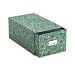 Oxford 39752 Reinforced Board 5x8 Card File with Pull Drawer, Green Marble