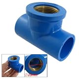 25mm Female Thread 3 Way T Connector Water Splitter PVC-U Pipe Fitting