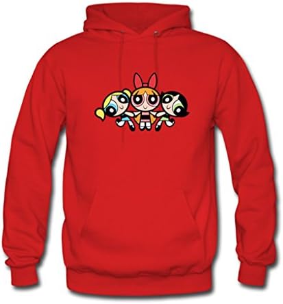 HuaTu The Powerpuff Girls Youth Hoodie Pullover Unisex Small Red