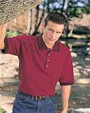 Tri Mountain Mens Pique Pocketed Polo Golf Shirt With Jacquard Trim Best Price Tri Mountain Mens Pique Pocketed Polo Golf Shirt With Jacquard Trim Best Price