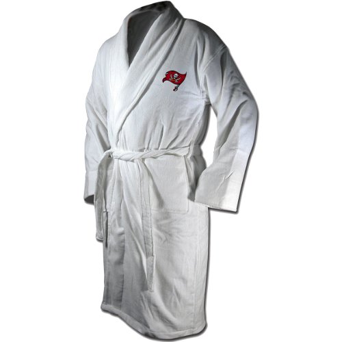 McArthur Sports Tampa Bay Buccaneers Team Logo Embroidered Bath Robe One Size Fits Most