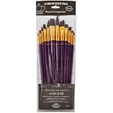 Royal Brush Manufacturing Royal and Langnickel Zip N' Close 12-Piece Brush Set, Firm Burgundy Taklon