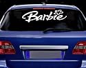 BARBIE Giant 28" long Vinyl STICKER / DECAL White