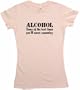 Alcohol Some Of The Best Times You'll Never Remember Women's Tee Shirt Medium-Pink Babydoll (petite fit)
