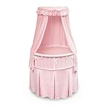 Badger Basket Elite Oval Baby Bassinet with Pink... by Badger Basket