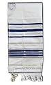 Acrylic Tallit Prayer Shawl Blue and Silver 24 X 72