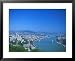 Aerial View of Gellert Hill, Budapest, Hungary Framed Art Poster Print by David Ball,...