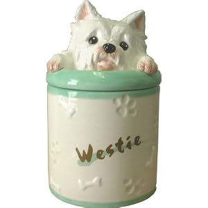 West Highland Terrier Collectible Dog Pup Westie Cookie Jar Container by