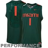 Nike Miami Hurricanes #1 Aerographic Replica Basketball Jersey-Green