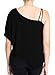 eVogues Plus Size Asymmetric Pendant Strap One Shoulder Layered Top