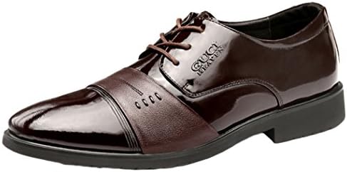 Guciheaven Mens 2015 New British Style Low Top Leather Business Casual Shoes(9.5 D(M)US, Tan)
