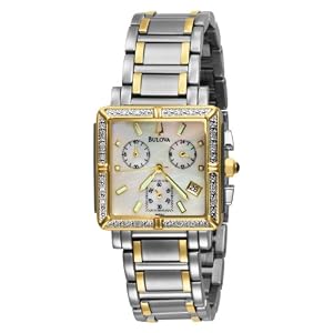 Bulova Ladies 98R123 Diamond Case Bracelet Mother of Pearl Dial Watch