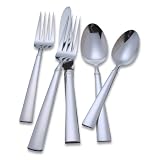 Buy flatware for Cheap flatware Reed Barton Perspective Stainless Steel 65 Piece Flatware Set with Wooden Caddy Service for 12 Kitchen flatware