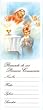 100 First Communion Mini-Bookmark Remembrances in English, 1.5" x 4.5" - Boy