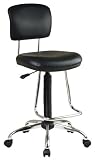 Office Star WORKSMART DC420V Chrome Finish Economical Chair with Chrome Teardrop Footrest, Casters a