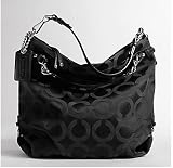 41BD29GrjOL._SL160_ - Coach Signature Op Art Brooke Sateen Shoulder Hobo Bag Purse 14146 Black - hobo-clutch-purse