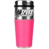 NBA San Antonio Spurs 16-Ounce Stainless Steel Travel Tumbler with Pink Sleeve