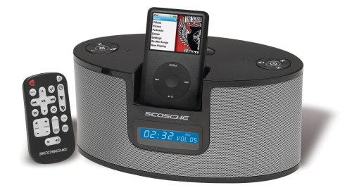 Scosche IALM2 Stereo Alarm Clock for iPod (Black)