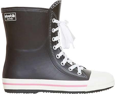 Elvetik Swiss Design City Fashion Boot,Black/Pink Matte,US 8 M