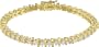 14k Yellow Gold Round Brilliant Diamond Bracelet w/ Bar Design (3ctw, I, I1)