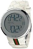 Men's White Rubber Strap Digital I-Gucci