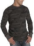 Nautica Jeans Mens Long Sleeve Camo Waffle Henley