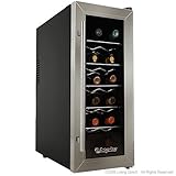 EdgeStar 12 Bottle Slim-Fit Wine Cooler - Stainless Steel Trim Door