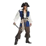 Adult or Teen Captain Jack Sparrow LICENSED DELUXE Pirates of the Caribbean Costume (Sword not included)