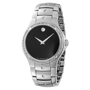 Movado Men's 606153 S.E. Stainless Steel Bracelet Black Dial Watch