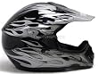 Tms Black Flame Dirt Bike Off-road Atv Motocross Helmet (Extra Large)