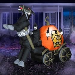 halloween inflatable hearse and carriage
