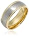 14k Two-Tone Hammered Engraved Wedding Band