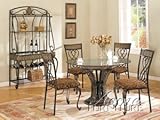 BEAUTIFUL GLASS TOP DINING TABLE WITH 4 CHAIRS
