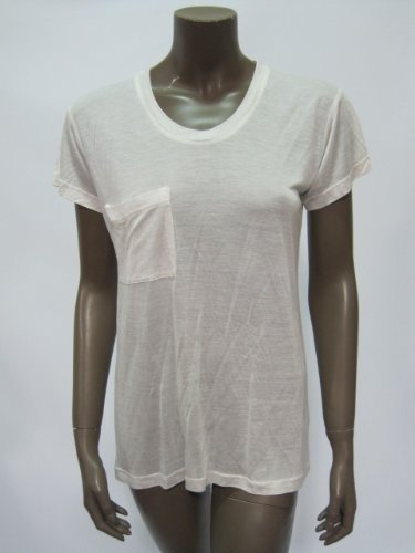 Alternative womens boyfriend tee alabaster off-white t-shirt top S/M