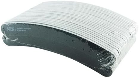 Sassi 100/100 Grit Black Banana Emery Boad 50 pieces, Professional, salon , pedicure, manicure, nail art, nail block, sanding paper, emery board, miracle shiner, washable, sanitizable, shiner, buffer, buffer block, cosmetic