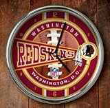Washington Redskins Chrome Wall Clock