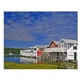The Boathouses on Canandaigua Lake Scenic Photographic Poster Print by Tom Drew, 20x16