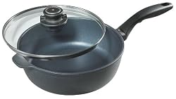 Swiss Diamond Nonstick 4.3-Quart Cast-Aluminum Saut&eacute; Pan with Lid