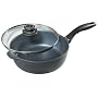 Swiss Diamond Cast-Aluminum Nonstick 4.3 Quart Saute Pan with Lid