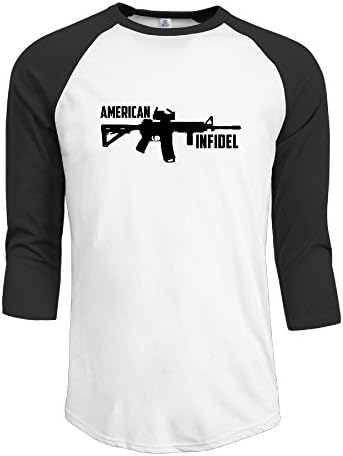 Infidel Arabic Anti ISIS Military Raglan Athletic 3/4 Sleeve Cotton Tee