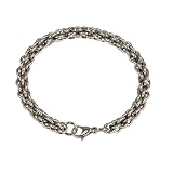 Men's Stainless Steel Multi-Circle Link 7.8mm Round Chain Bracelet 8.5"